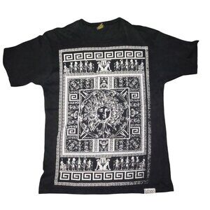 Last Kings Black Streetwear Hip-Hop Graphic T-Shirt Size L Men Greek Myth Retro